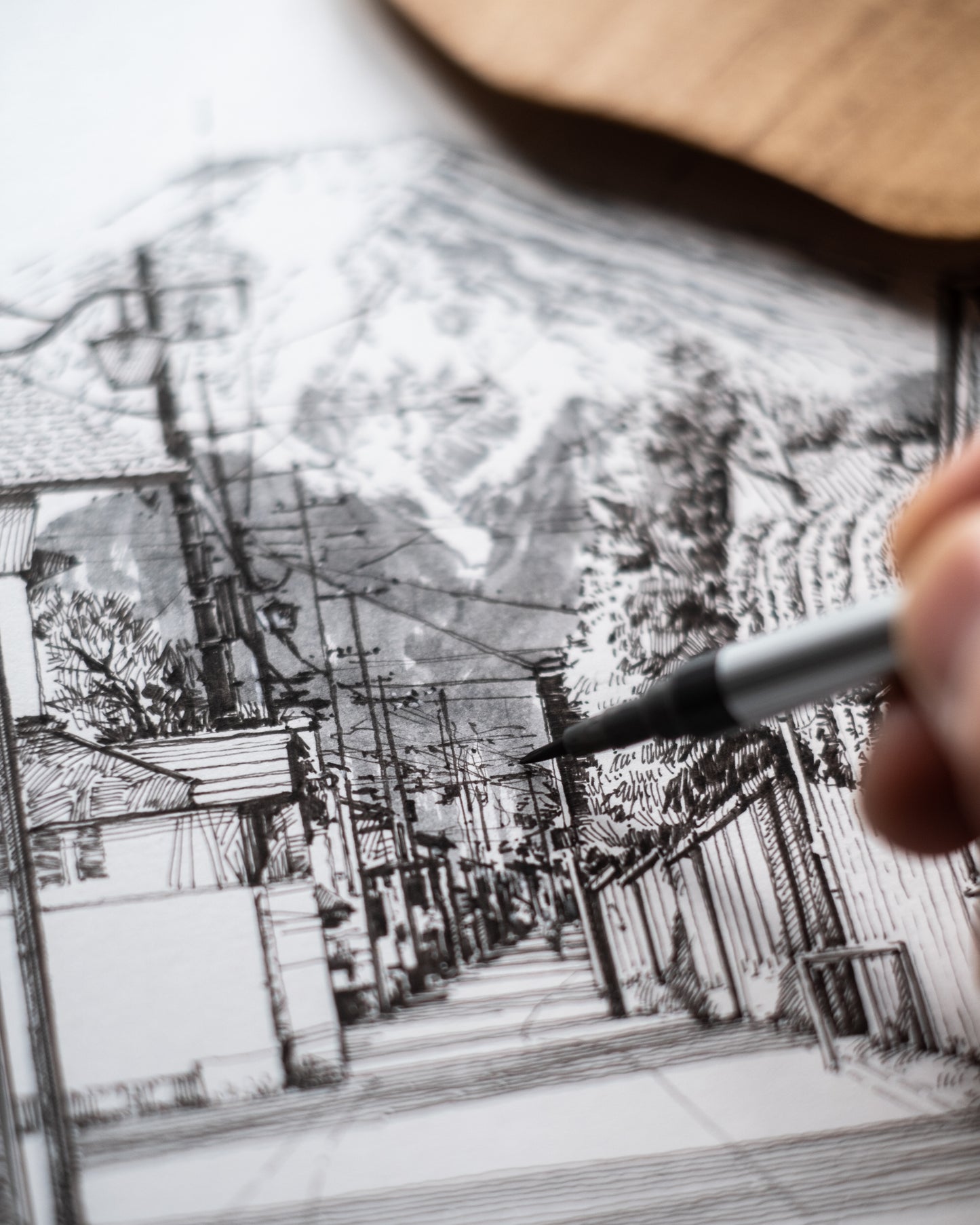 Glimpse of Mt. Fuji - Original
