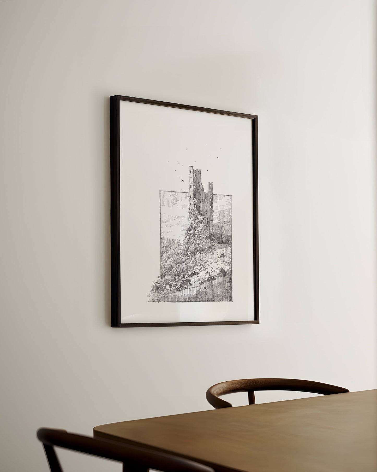 Ruined castle - Original Original drawing