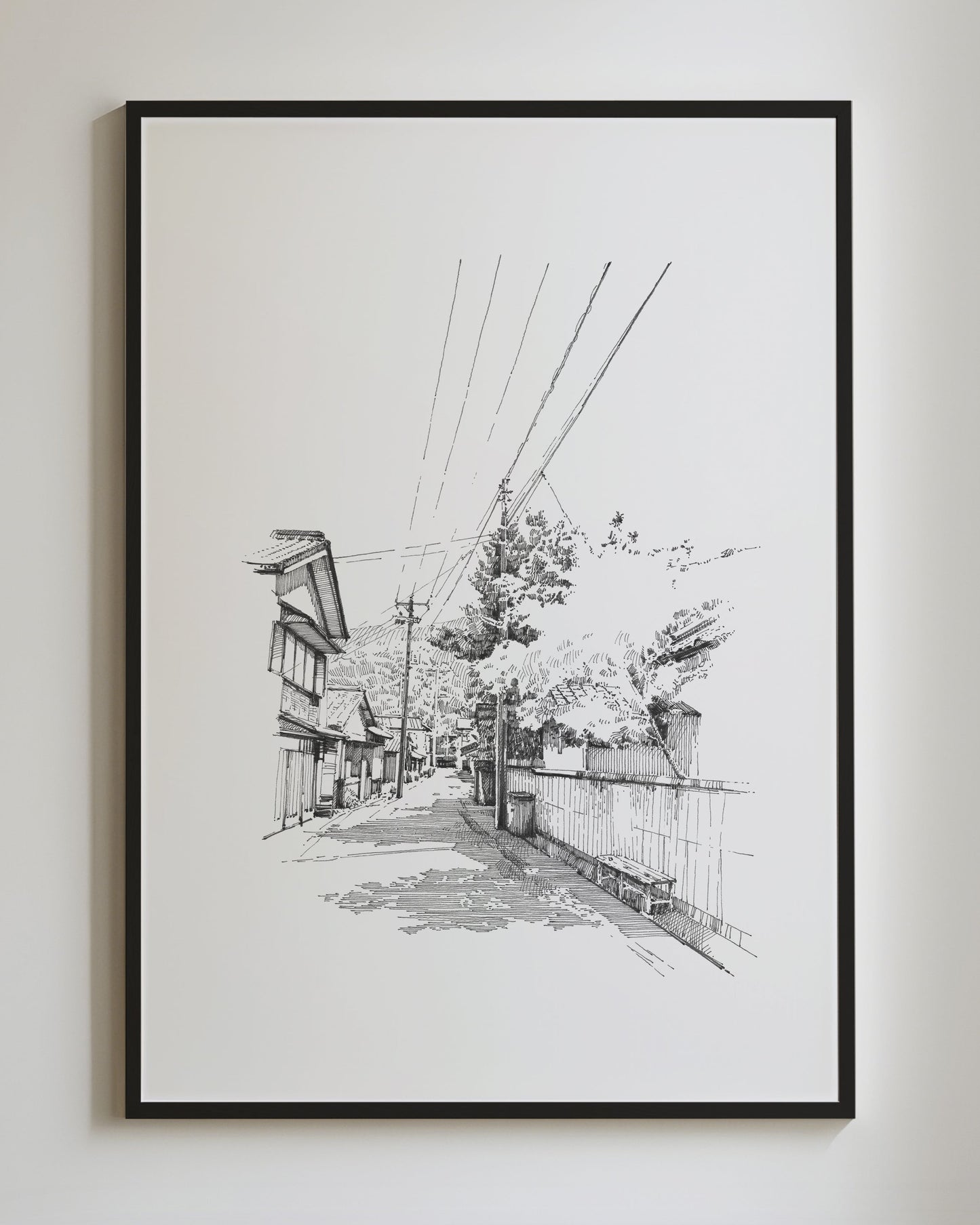 Japan street view - Original Original drawing