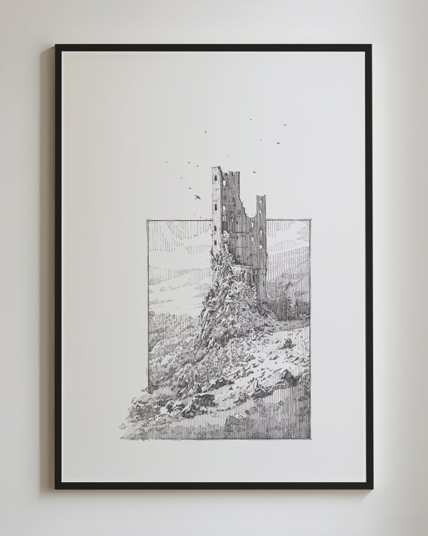 Ruined castle - Original Original drawing