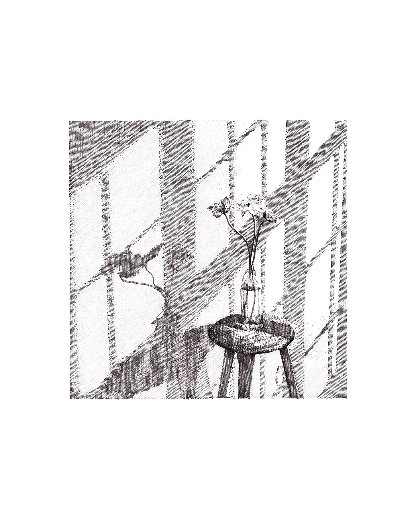 Flower by the window Prints