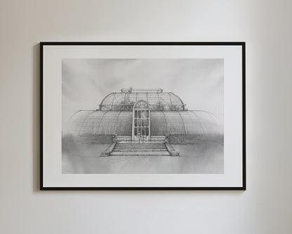 Kew Garden Palm House London - Original Original drawing