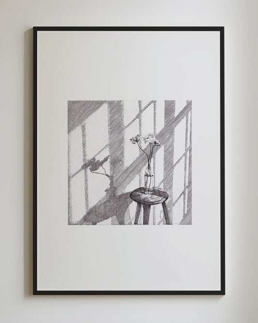 Flower by the window Prints