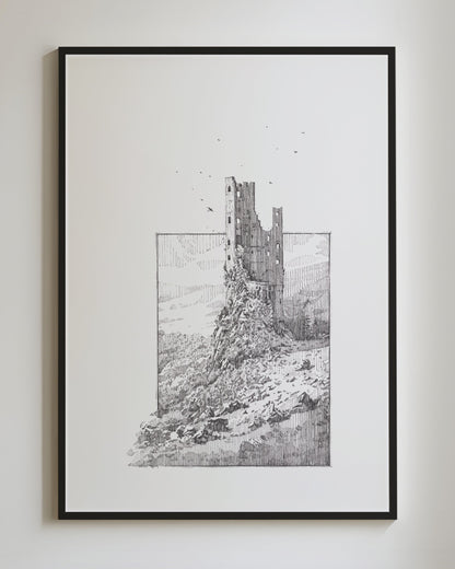 Ruined castle - Original Original drawing