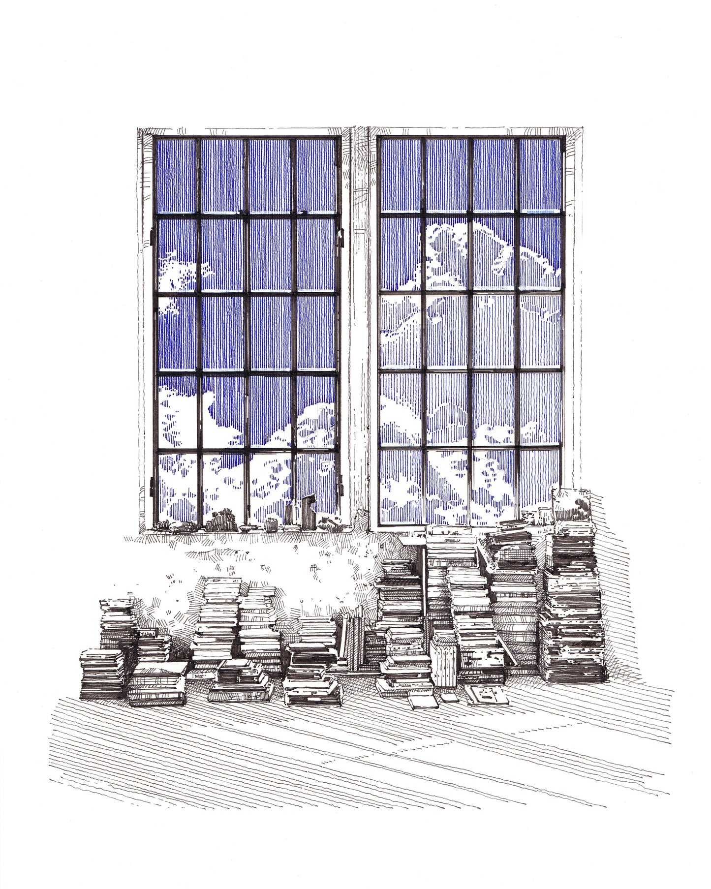 By the window - Original Original drawing