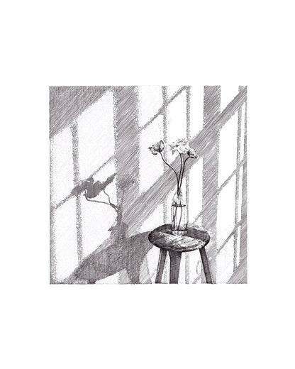 Flower by the window- Original Original drawing