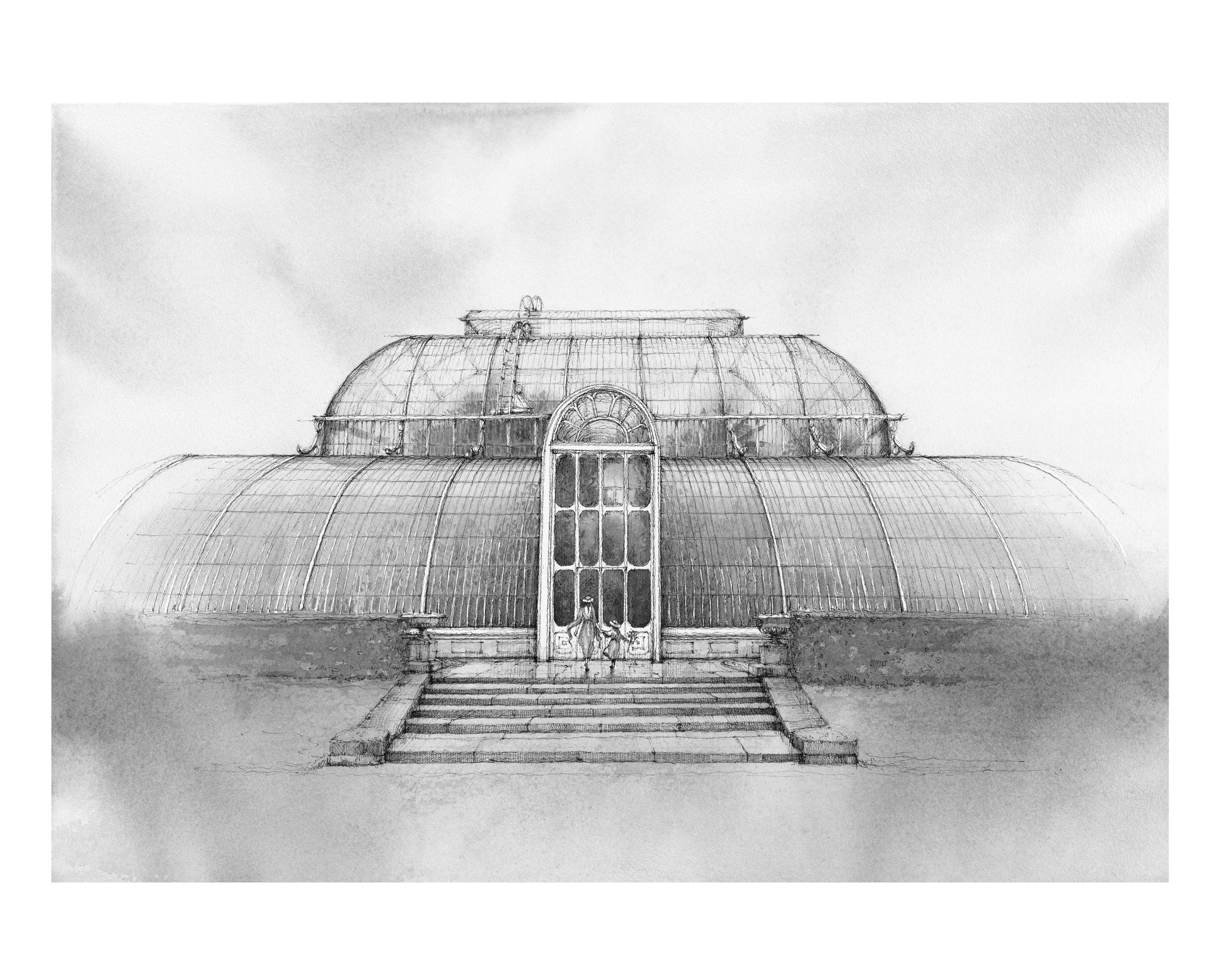 Kew Garden Palm House London - Original Original drawing